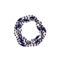 LONG BLUE GLASS NECKLACE