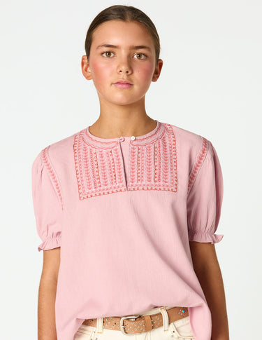 CAMISA BORDADO ROSA