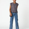 BLUE TROUSERS WITH POCKET DETAIL