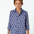 PRINT SHIRT BUTI BLUE