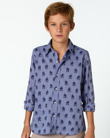 PRINT SHIRT BUTI BLUE