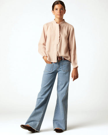 BLUE DENIM POCKET TROUSERS