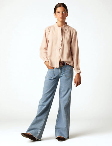 BLUE DENIM POCKET TROUSERS