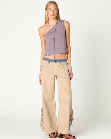PANTALON TACHAS COWBOY BEIGE/CONTRAST