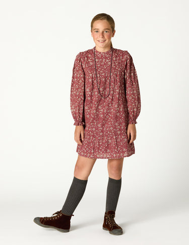 BURGUNDY TOILE DRESS