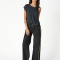 CHARCOAL DENIM CONTRAST STRAP