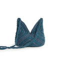 Blue multicolored knit bag