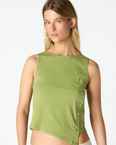 BUTTON-UP T-SHIRT DIAGONAL PICKLE