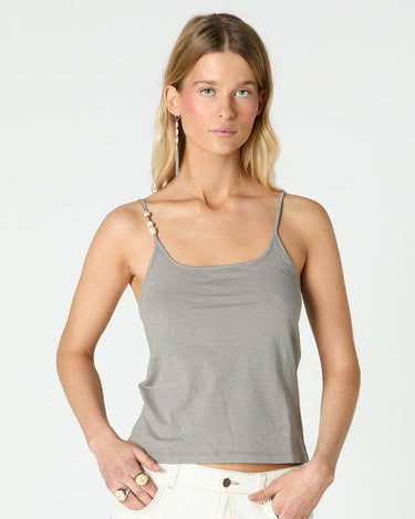IRON GREY SLEEVELESS T-SHIRT