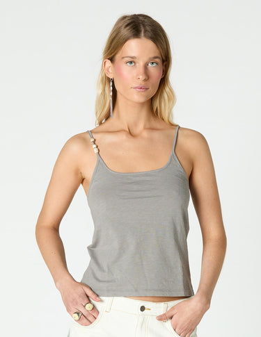 IRON GREY SLEEVELESS T-SHIRT