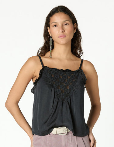 CHARCOAL FLORAL LACE BRALETTE