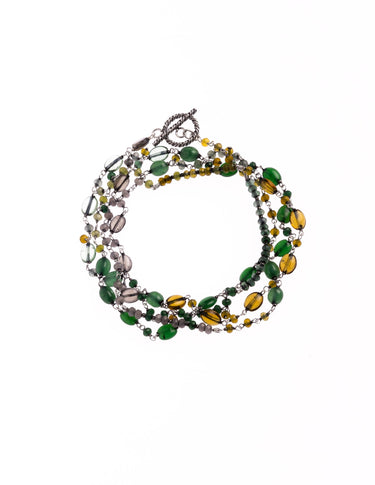 COLLAR LARGO PIEDRA VERDE