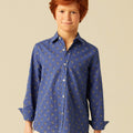 CAMISA HOJAS AZUL