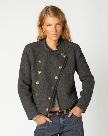 BLAZER CRUZADA ESPIGA GREY