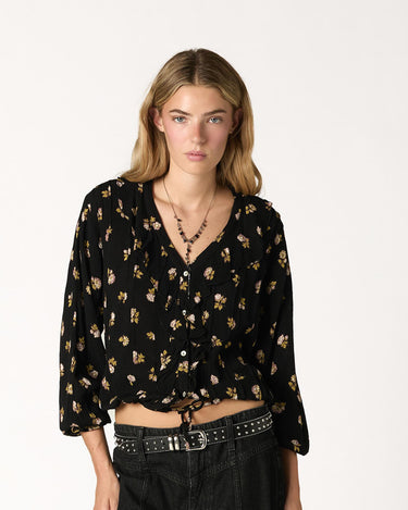 ANTHRACITE FLOWER SHIRT