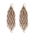 BROWN GOLD BEAD EARRING