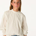 CAMISA CUELLO PERKINS LACE ECRU
