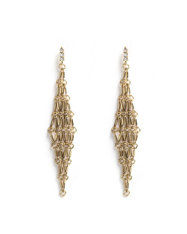GOLD RHOMBUS EARRING