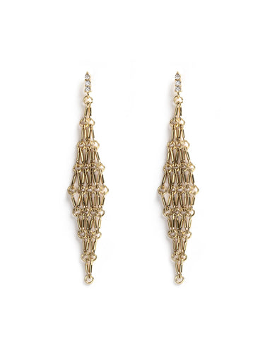 GOLD RHOMBUS EARRING