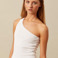 ASYMMETRIC TOP WHITE BACK