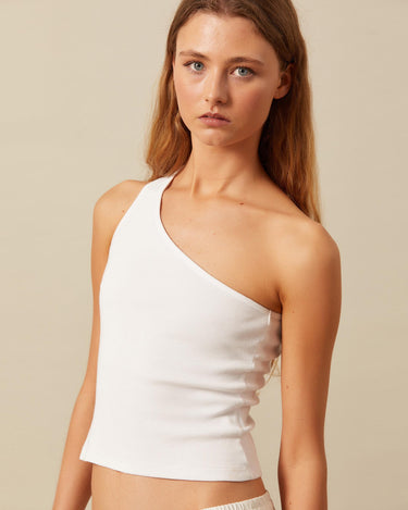 ASYMMETRIC TOP WHITE BACK