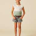 SHORT BOTONES GRIS