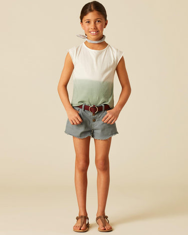 SHORT BOTONES GRIS