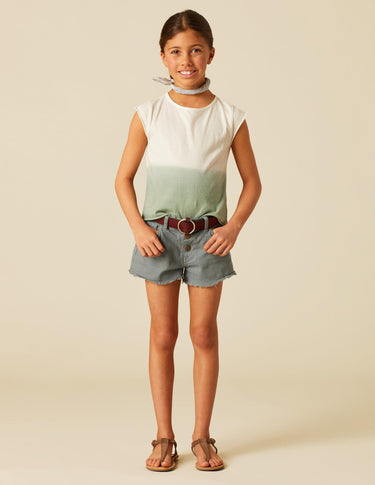 SHORT BOTONES GRIS