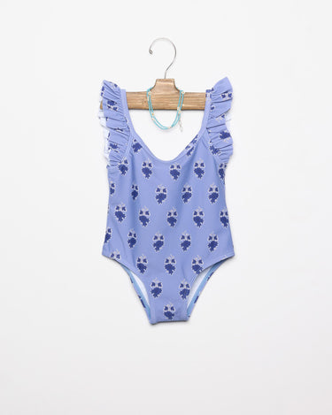 BUTI BLUE RUFFLE SWIMSUIT