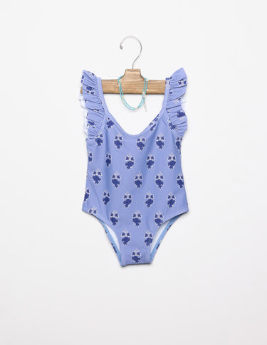 BUTI BLUE RUFFLE SWIMSUIT