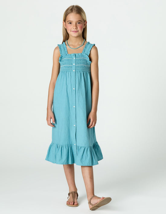 STRAPPY SMOCKED DRESS