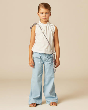 PANTALÓN BOLSILLOS TAPETA AZUL