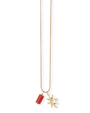 RED STAR CHARM NECKLACE