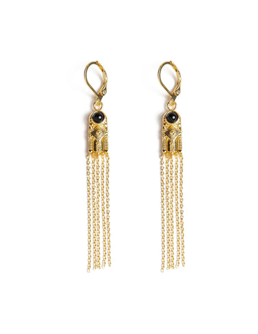 PENDANT CHAIN BLACK STONE
