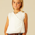 WHITE WRAP SHIRT