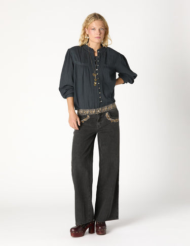 PANTALÓN BORDADO CINTURILLA BLACK