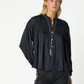 ANTHRACITE PIN TUCK SHIRT
