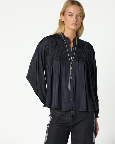 ANTHRACITE PIN TUCK SHIRT