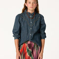 CAMISA DENIM TACHAS DARK BLUE