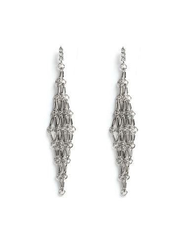 RHOMBUS SILVER EARRING
