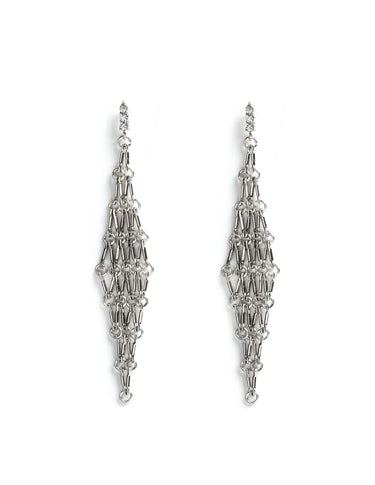 RHOMBUS SILVER EARRING