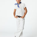 White denim pocket trousers