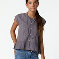 OVERCAST LACE V-NECK SHIRT