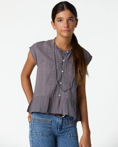 OVERCAST LACE V-NECK SHIRT