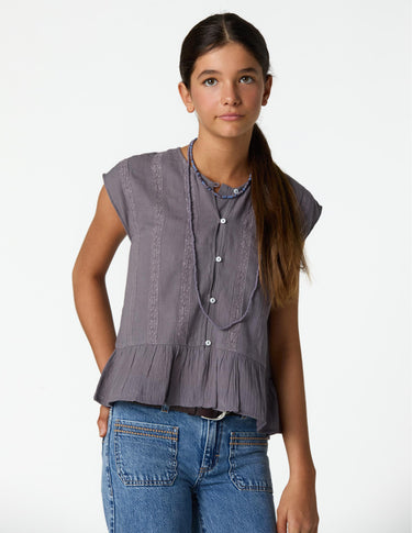 OVERCAST LACE V-NECK SHIRT