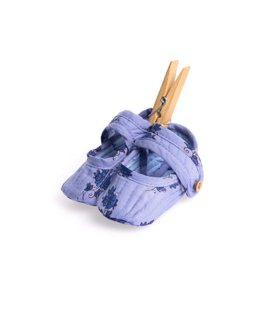 BABY SHOE PRINT BUTI BLUE