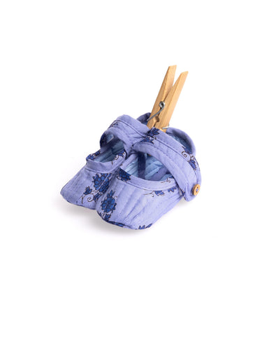 BABY SHOE PRINT BUTI BLUE