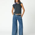 EMBROIDERED BLUE NN TROUSERS