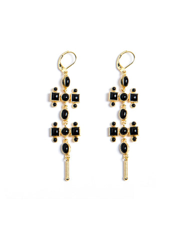 VINTAGE BLACK EARRING