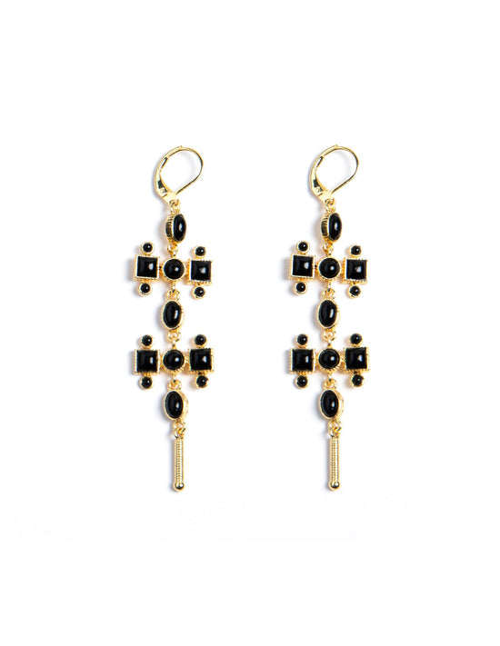 VINTAGE BLACK EARRING